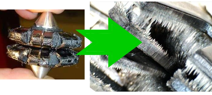 鉄粉が集積されたコア